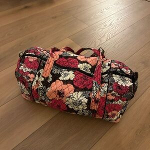 Vera Bradley Floral Travel Bag - Pink, Red, Black, White